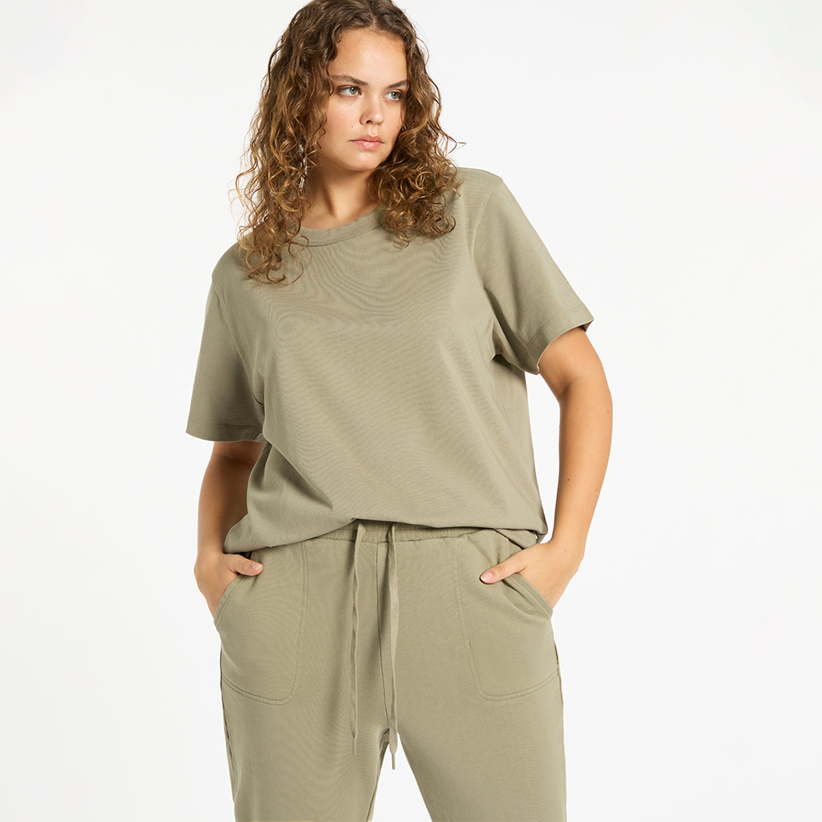 Feels Right Women's Washed Sage T-Shirt - Soft & Comfortable Casual Tee for Everyday Wear, Outings & Relaxation