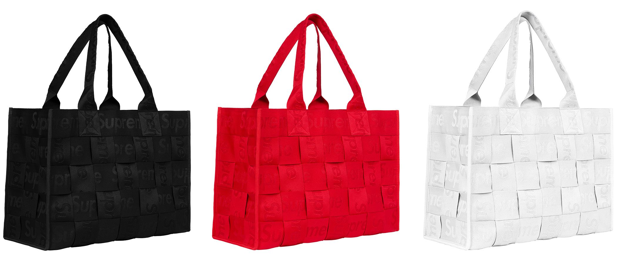 SUPREME 23SS Large Woven Tote Bag for Women - Stylish Beach Bag, Shopping Tote & Everyday Carry All - Perfect for Travel, Work & School Accessories