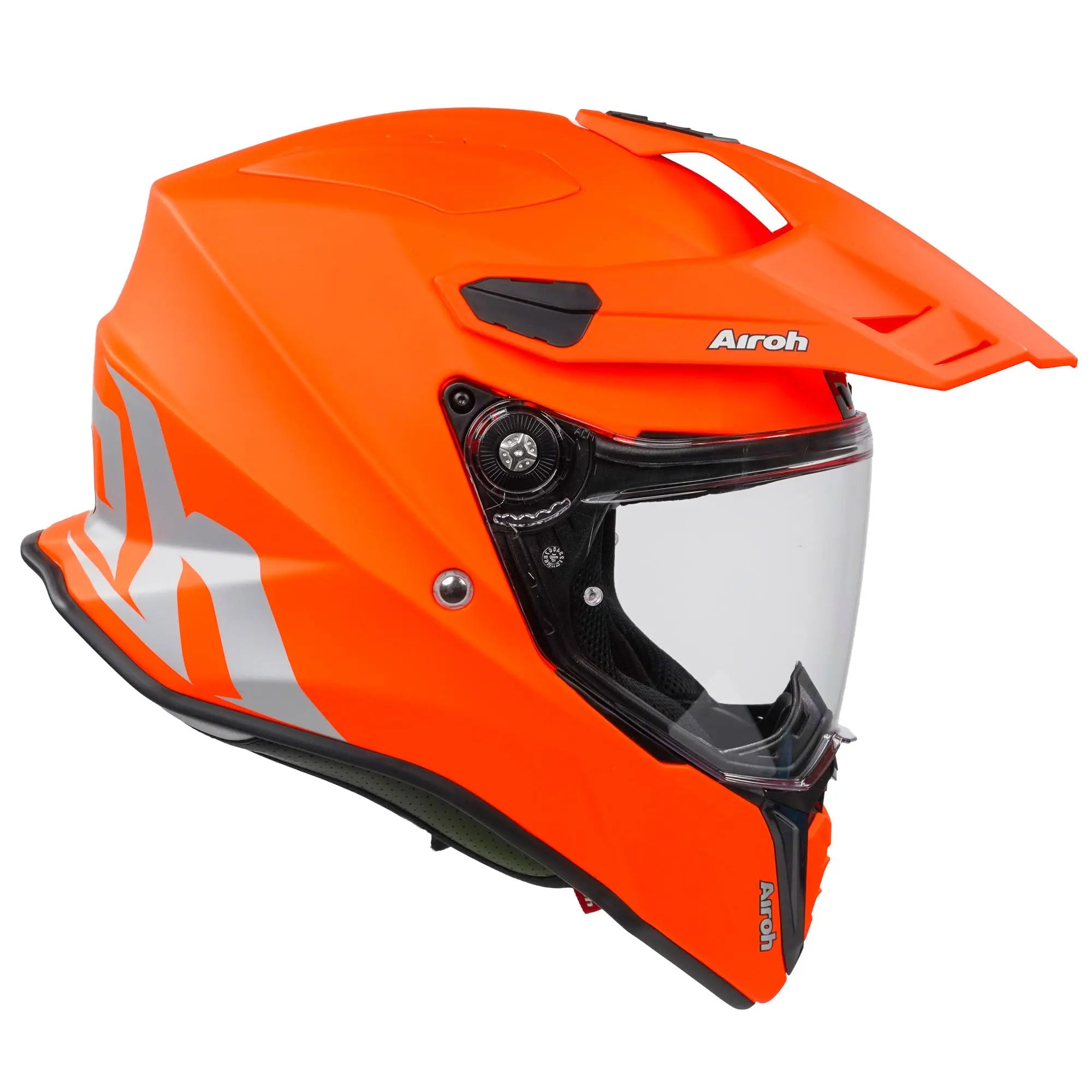 Airoh Commander Adventure Motorcycle Helmet - Matt Fluo Orange - DOT & ECE Certified - Off-Road & Street Riding - Perfect for Adventure Touring & Urban Commuting