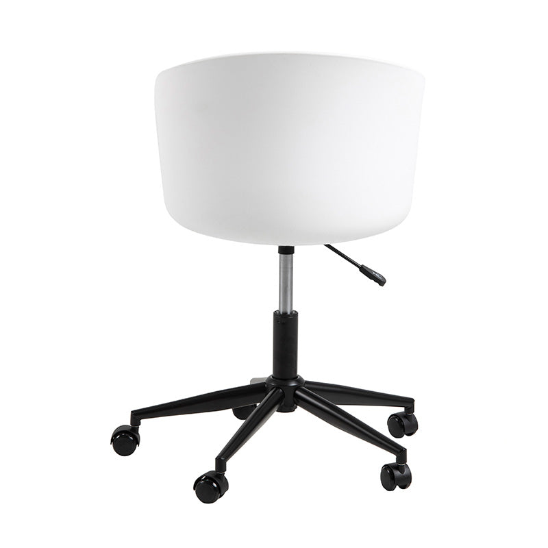 LIDAN Ergonomic Office Chair - Adjustable Height, Swivel & Rolling - White & Black - Perfect for Home Office, Gaming & Workspace Comfort