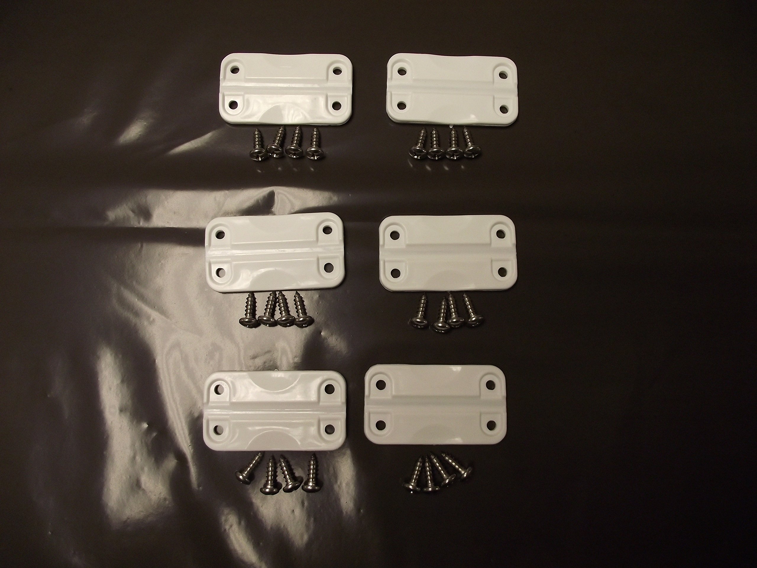 JSP Manufacturing New Igloo Cooler Replacement Plastic Hinges with Stainless Steel Screws (6-Pack) - Perfect for Cooler Repair, Outdoor Camping & Picnic Accessories
