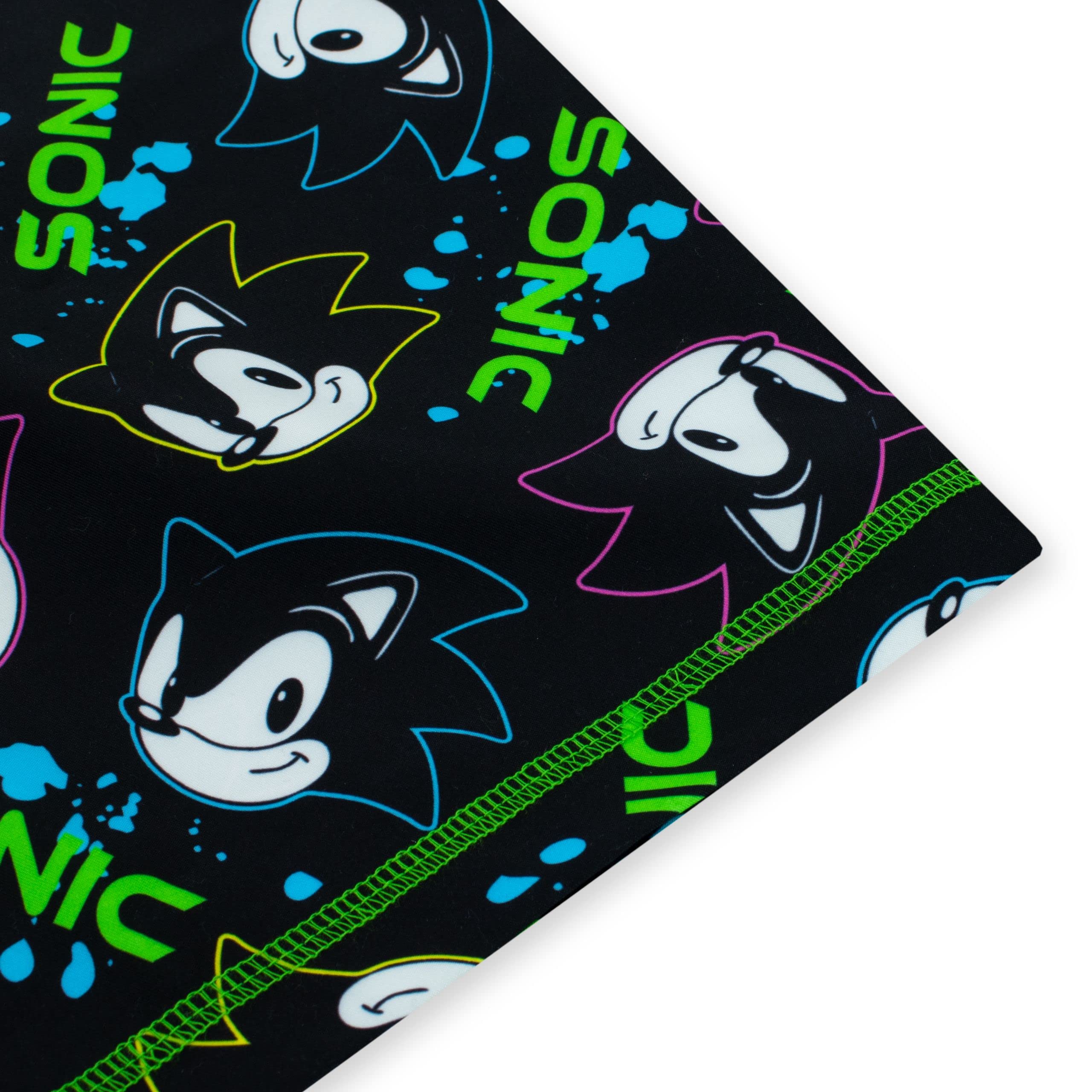 Sonic The Hedgehog Boys Swim Trunks - Kids Gaming Swimwear Black Size 14 - Perfect for Pool Parties, Beach Vacations & Summer Water Activities