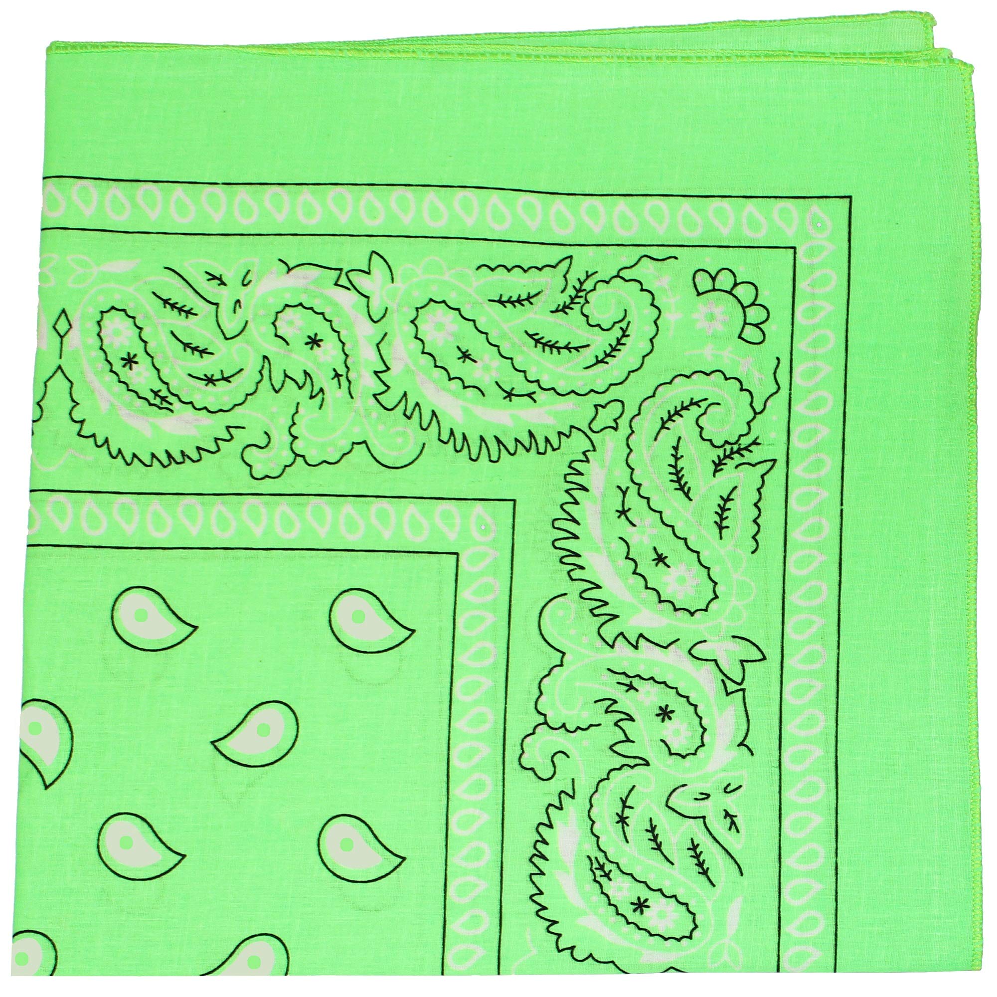 3 Pack Paisley Cotton Bandanas - 22