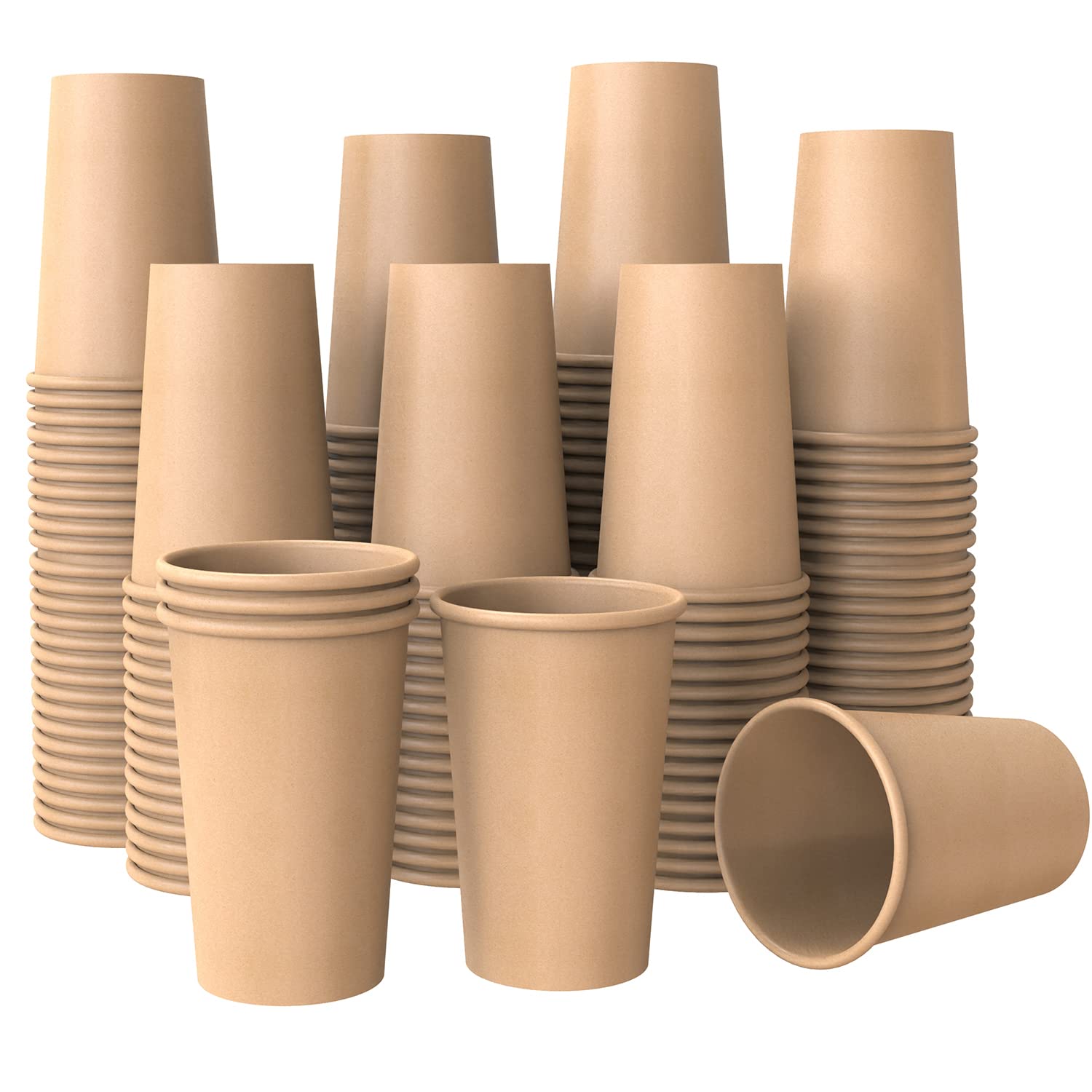 WANBAO 300 Pack 8 oz Disposable Paper Cups - Eco-Friendly Coffee Cups for Hot & Cold Beverages, Perfect for Home, Office, Restaurant, Party & Events - Ideal for Coffee Shops, Cafes, Catering & Outdoor Gatherings