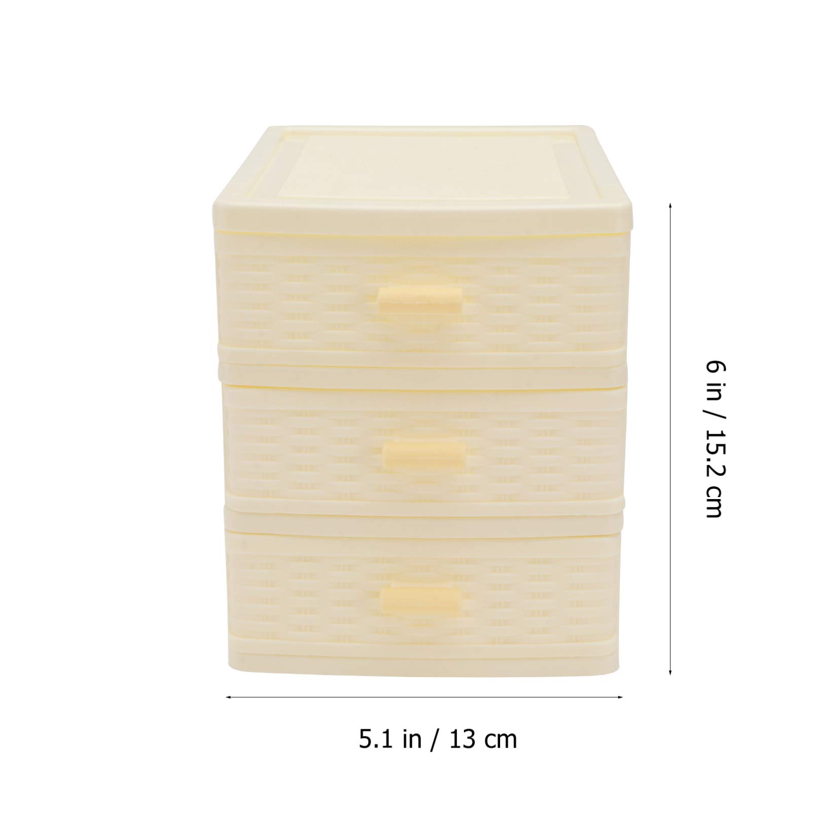 DOITOOL 1-Piece Plastic Desktop Storage Box - Stackable Cosmetic Organizer, Makeup Shelf, Stationery Cabinet & Office Drawer Organizer for Home, Office, and Beauty Vanity Organization