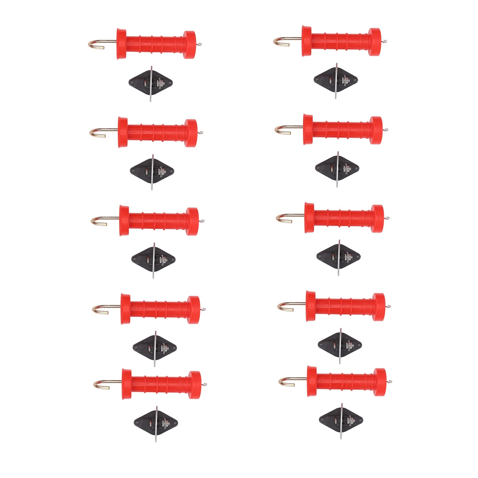 LZKW 10Pcs Heat-Resistant Plastic Electric Fence Gate Handles - Durable Garden Gate Handles for Electric Fencing | Perfect for Farm, Ranch & Livestock Fence Maintenance