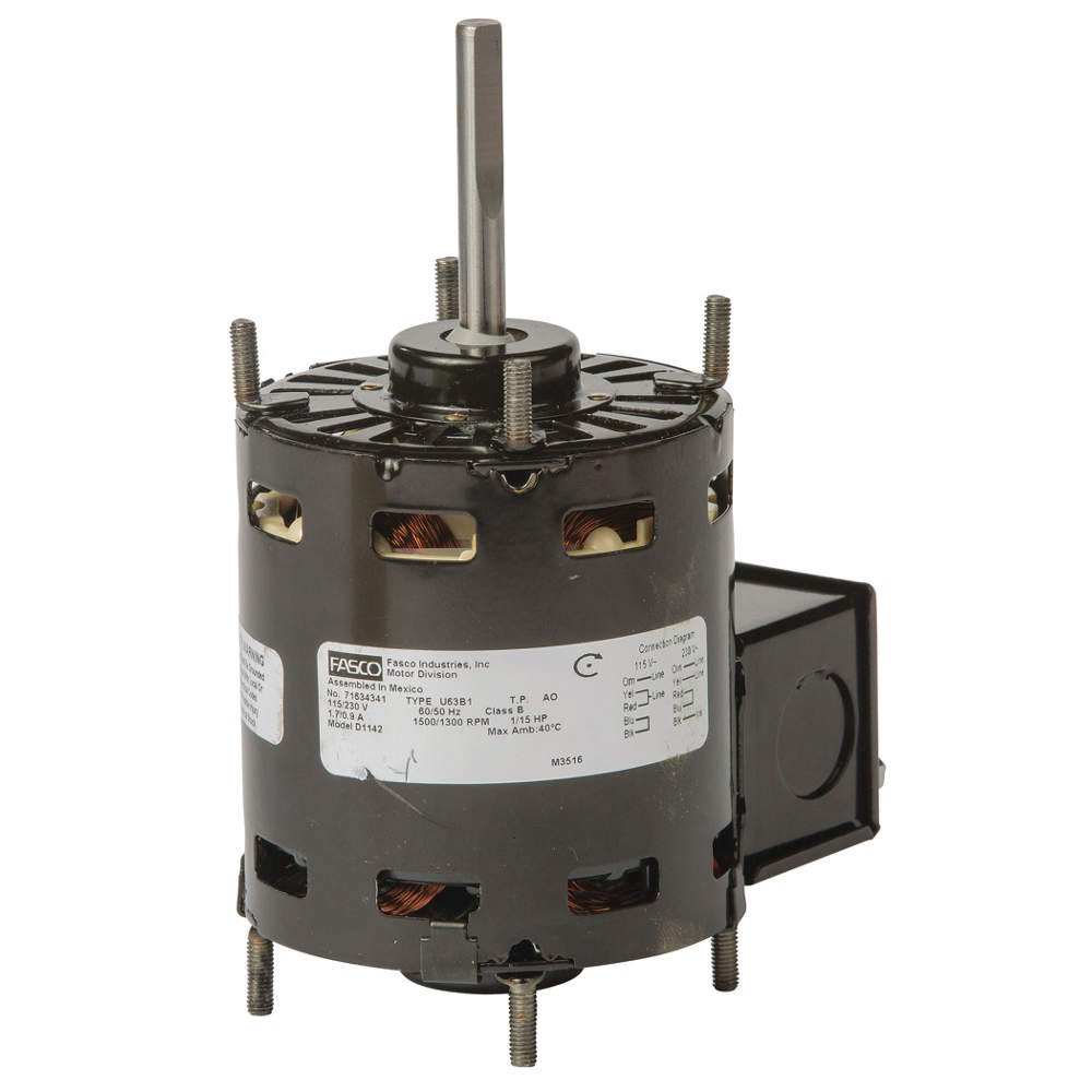 1/15HP Condenser Fan Motor - 115/230V Stud Mount - Replacement for HVAC Units, Air Conditioners & Refrigeration Systems - Perfect for Home, Commercial & Industrial Cooling Applications