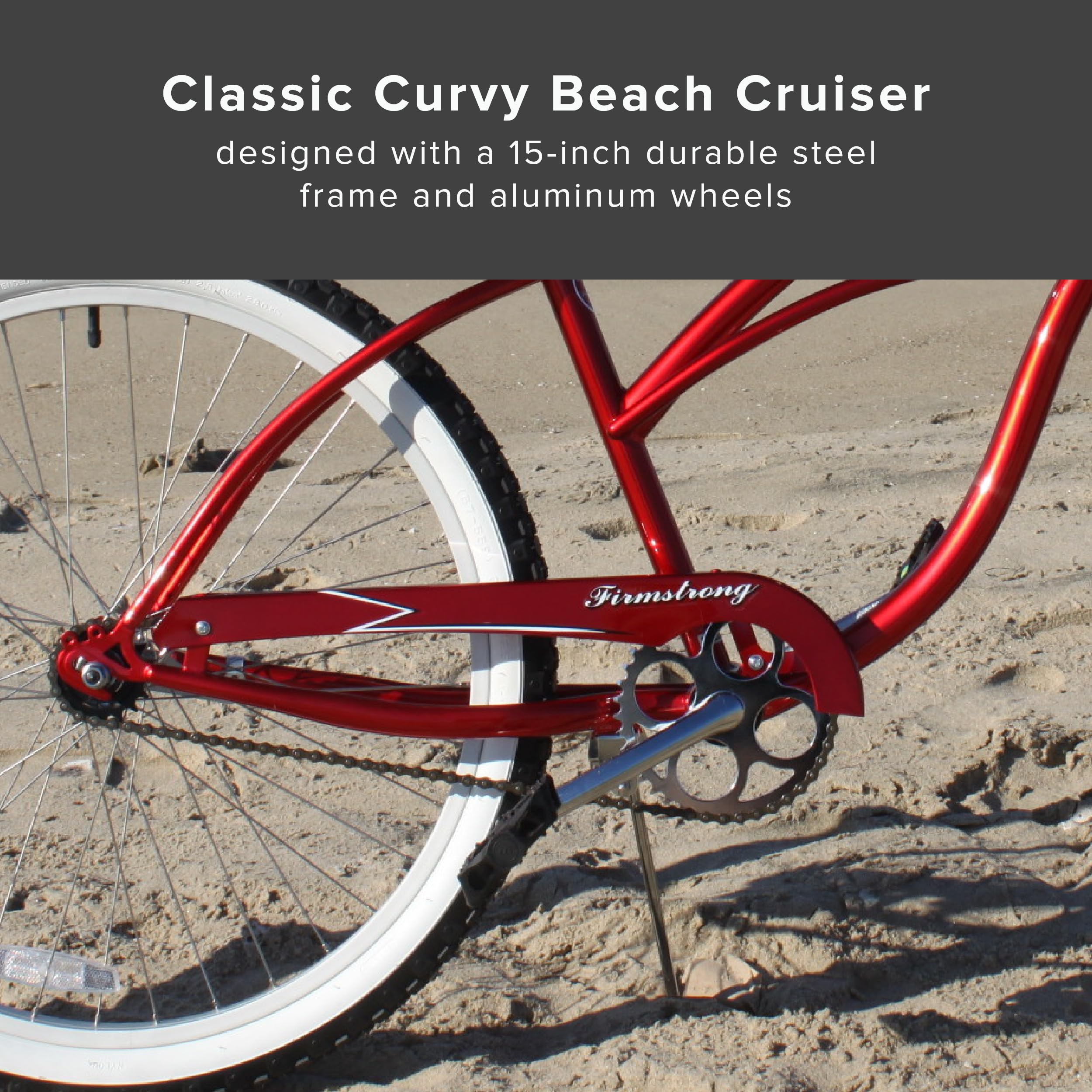 Firmstrong Urban Lady Beach Cruiser Bicycle - Comfortable Women's Bike for Leisure, Commuting & Beach Rides - Perfect for Coastal Cruising, City Commutes & Weekend Relaxation
