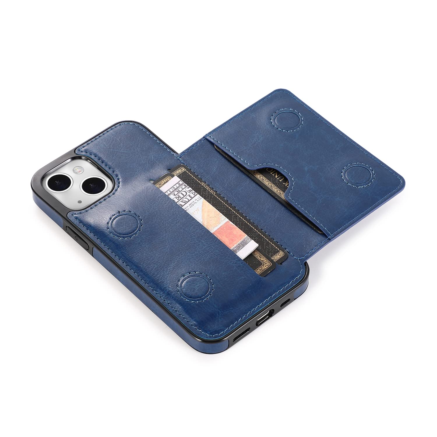 **iPhone 13 Case with Tempered Glass Screen Protector & Magnetic Wallet Cover – Compatible with iPhone 13 6.1