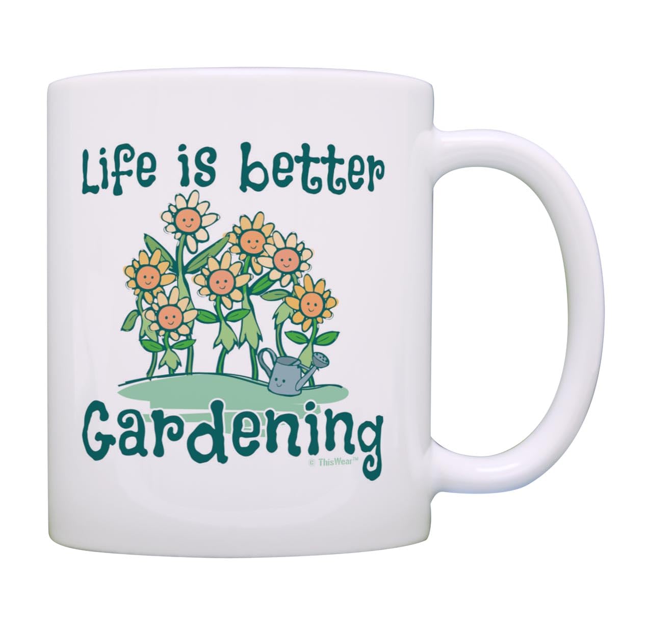 Funny Gardening Quote Mug - 11oz Ceramic Coffee Cup for Garden Lovers - Perfect Gift for Plant Enthusiasts