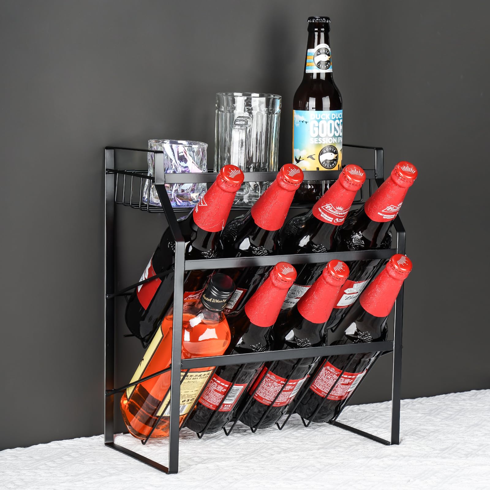 Tomorotec 3-Tier Compact Kitchen Spice Organizer Shelf - Space Saving Spice Rack for Counter & Cabinet Storage - Perfect for Pantry, Bathroom, Office & Small Space Organization