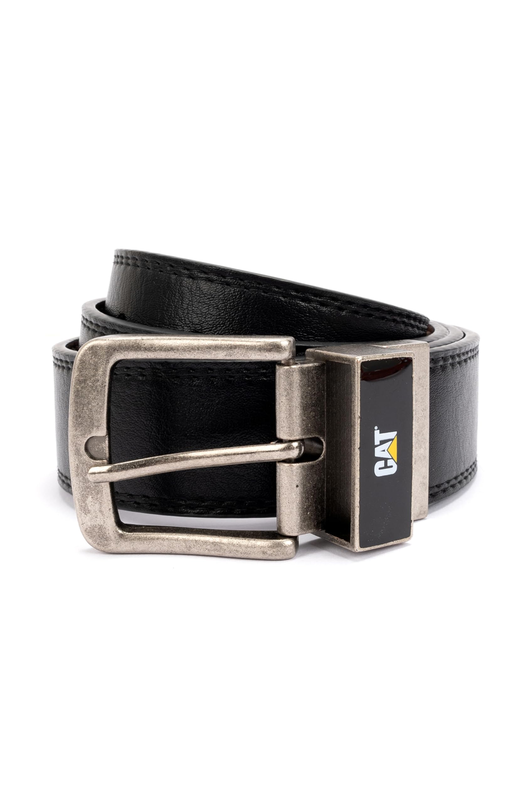 CAT Men's Reversible Belt - Durable Leather Work Belt for Casual & Professional Wear - Perfect for Office, Outdoor & Everyday Use