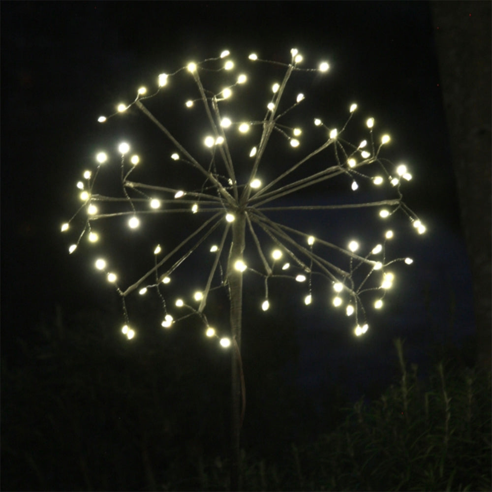 Solar Powered Dandelion Stake Lights - Outdoor Garden Decor, Weatherproof LED Lawn Lights for Pathway, Yard, Patio Decoration (Brown)