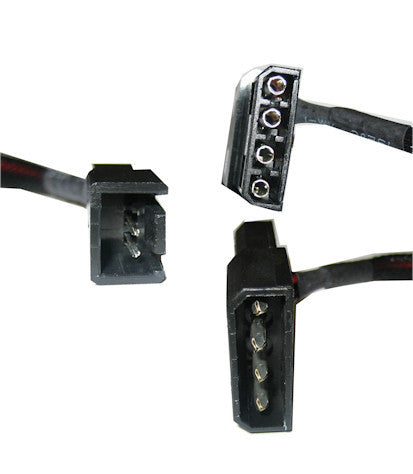 12V Mini 3 to 4 Pin Adapter Converter - Power Supply Connector for Car Audio, LED Lights & 12V Electronic Devices