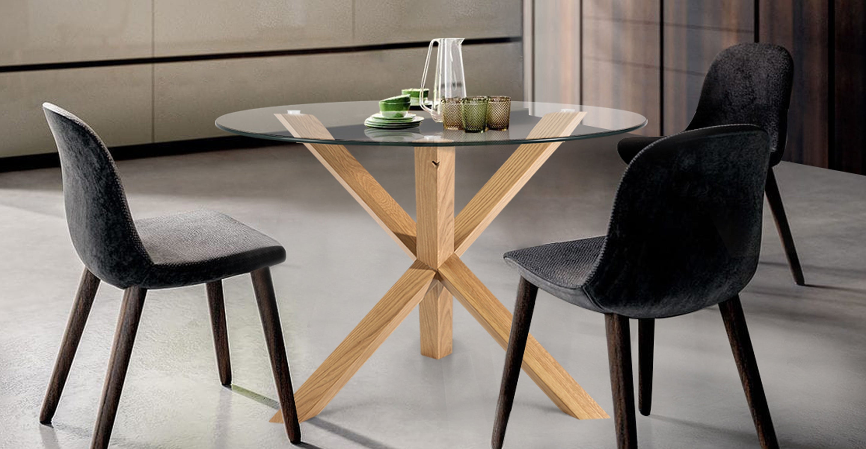 Kennedy 37.4 Inch Round Dining Table - Modern Wood Kitchen Table for Small Spaces - Perfect for Breakfast Nook, Apartment Dining, and Cozy Family Meals