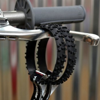 MX Black Motocross Knobby Dirt Bike Tire Wristband - Durable Off-Road Motorcycle Bracelet for Riders & Racing Fans