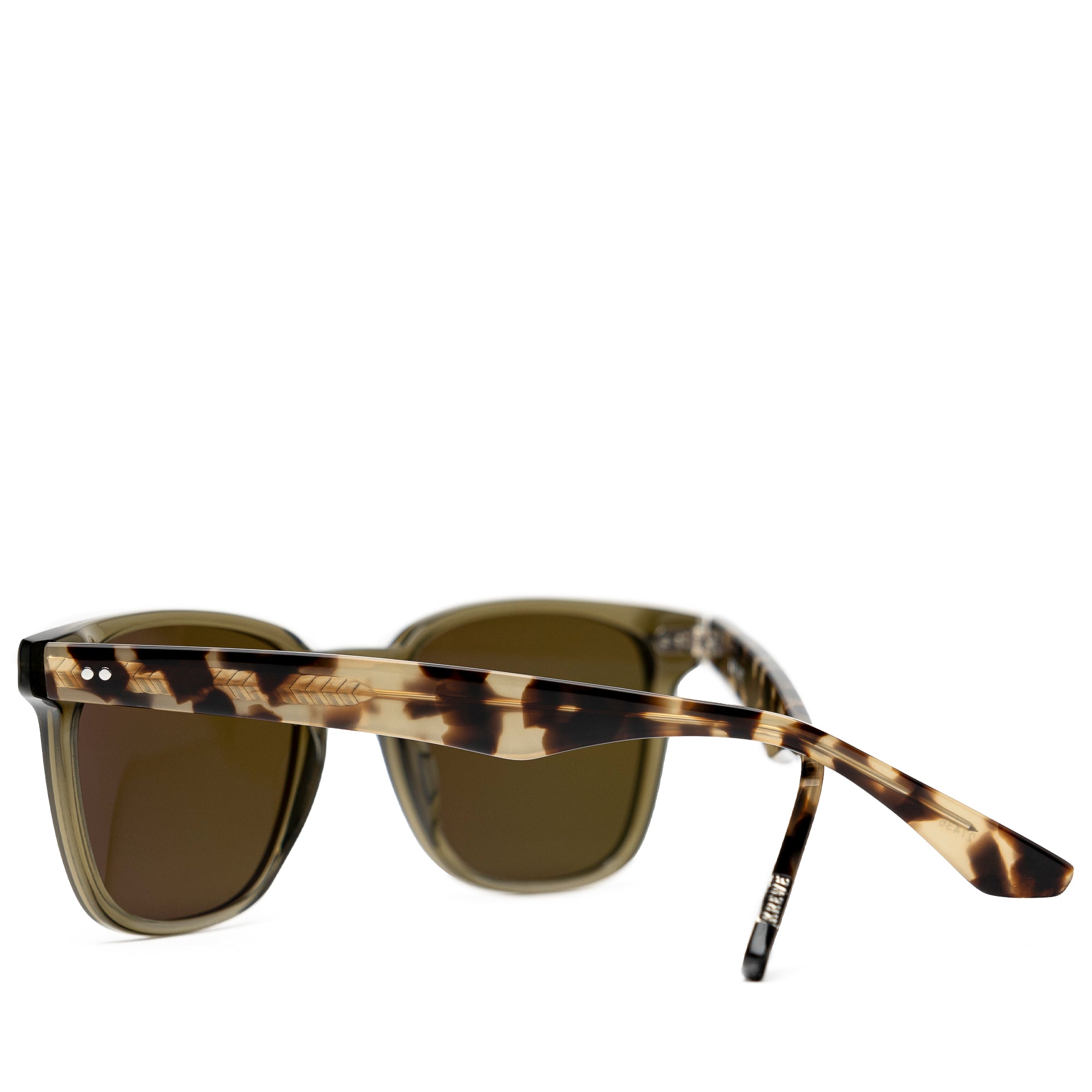 Krewe Vindel Sunglasses - Olive/Iberia Frame - Stylish UV Protection Shades for Men & Women - Perfect for Beach, Driving & Outdoor Activities