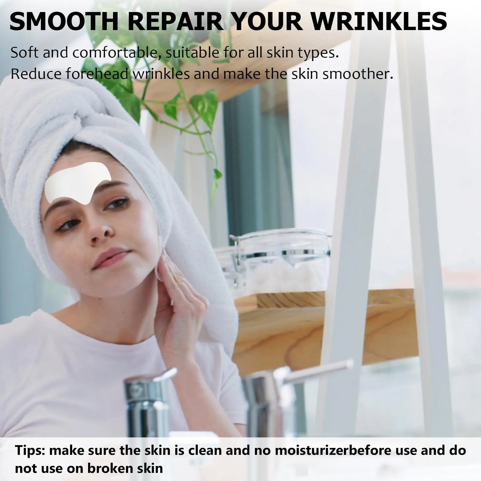 Forehead Wrinkle Patches (12 Pack) - Anti-Aging Face Strips to Smooth Fine Lines & Wrinkles Naturally | Perfect for Nighttime Skincare & Daily Use