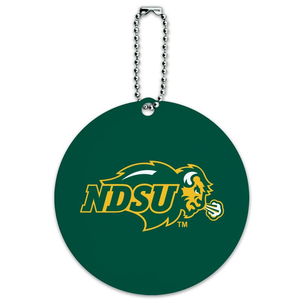 North Dakota State University Luggage Tag - Durable Round ID Card for Suitcase & Carry-On Bags - Perfect for Travel, Business Trips & College Students