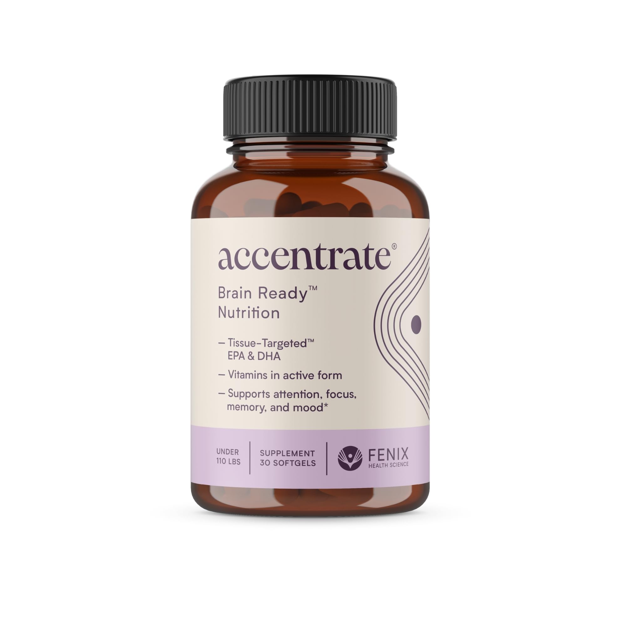 Accentrate® Kids Focus Brain Supplement - Supports Cognitive Function & Mental Clarity - 90 Softgels (3 Month Supply) - Ideal for School, Homework & Learning Activities