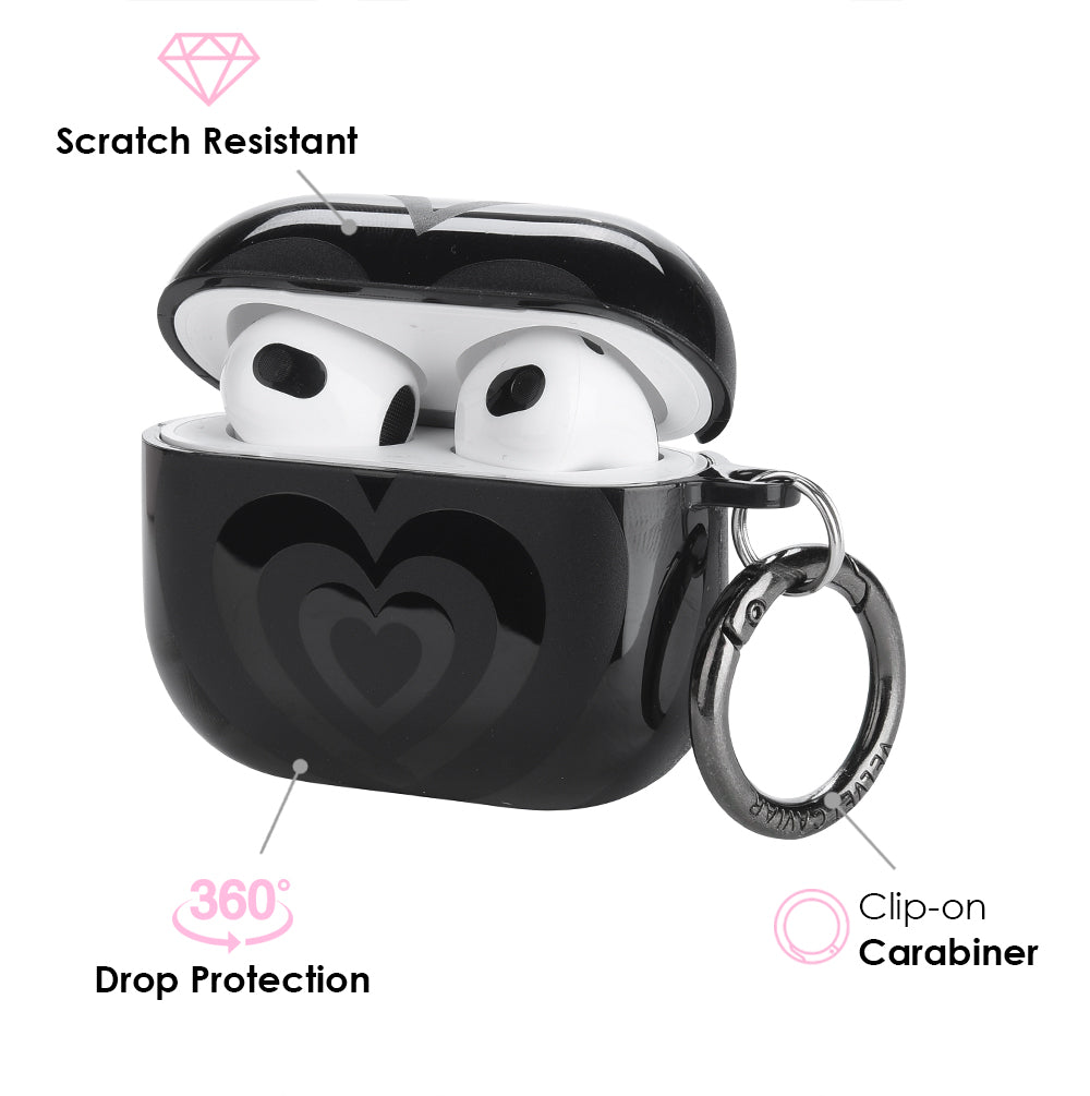 Sweethearts Noir AirPod Case - Stylish Protective Cover for Apple AirPods 1/2/3 & Pro - Perfect for Travel, Work & Everyday Use