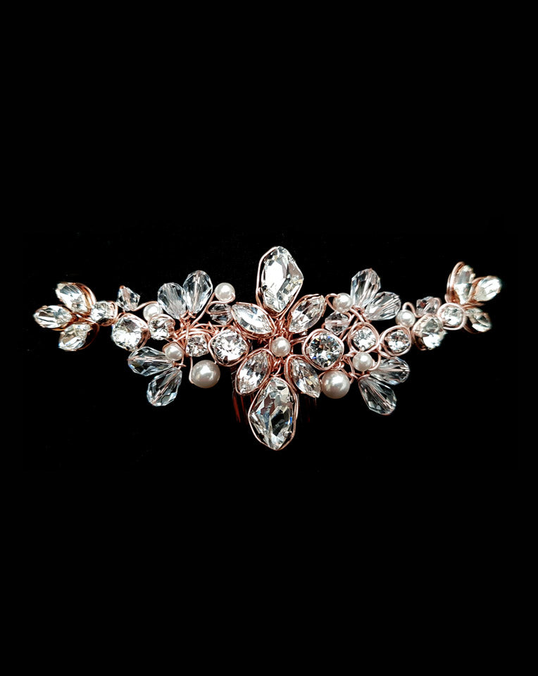 Elegant Bridal Hair Comb - Small Classic Crystal Side or Veil Headpiece by Kezani | Perfect for Weddings, Prom & Special Occasions
