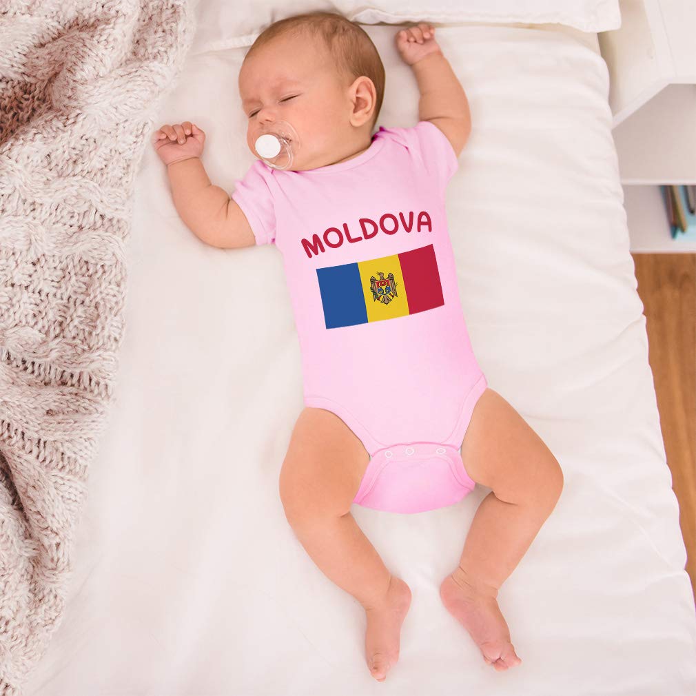 Custom Moldova Flag Baby Bodysuit - 100% Cotton Soft Infant Clothes for Boys & Girls - Perfect for National Holidays, Family Photos & Cultural Celebrations