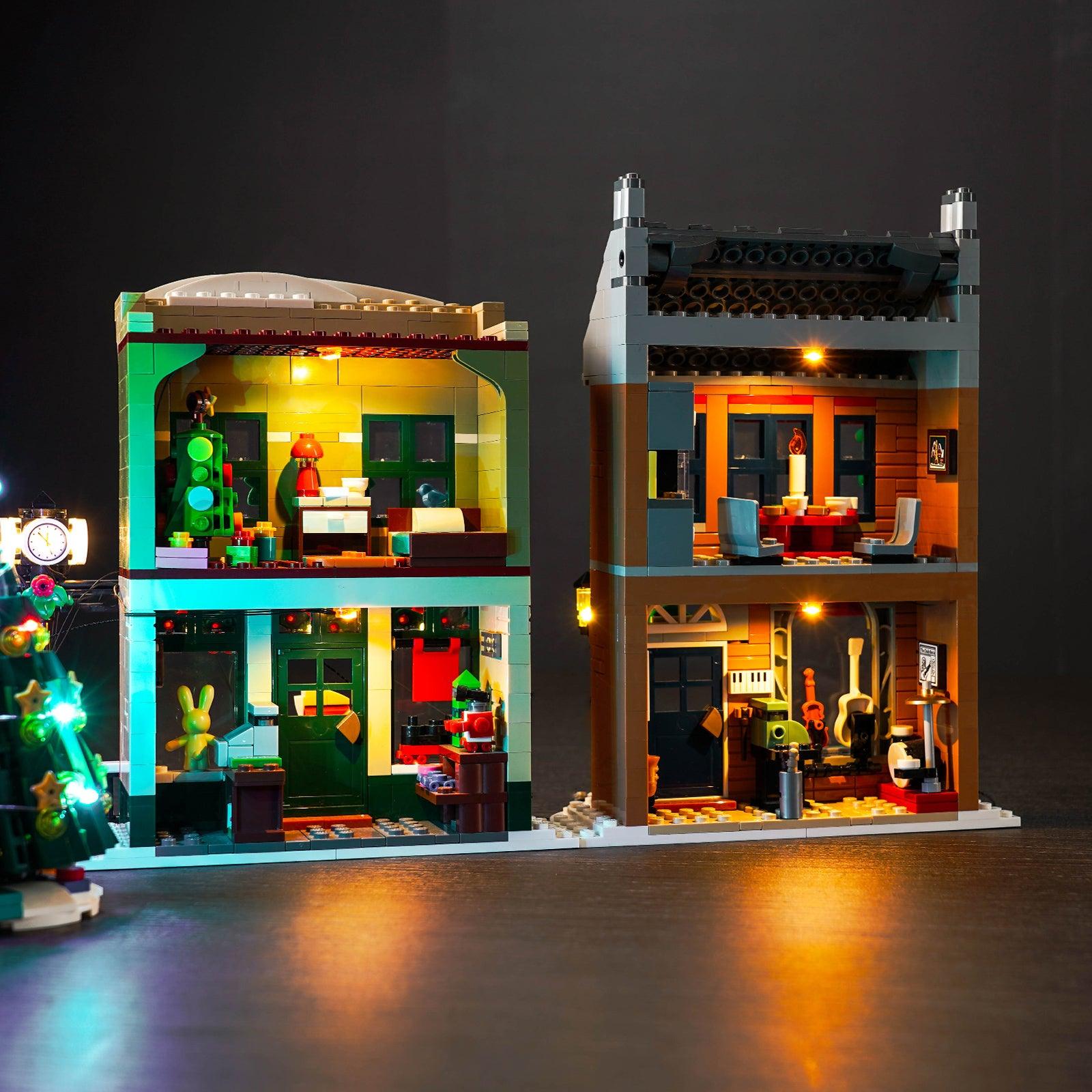 LEGO Holiday Main Street ICONS 10308 Building Kit with LED Lights - Christmas Village Display & Winter Holiday Decor for Home & Office