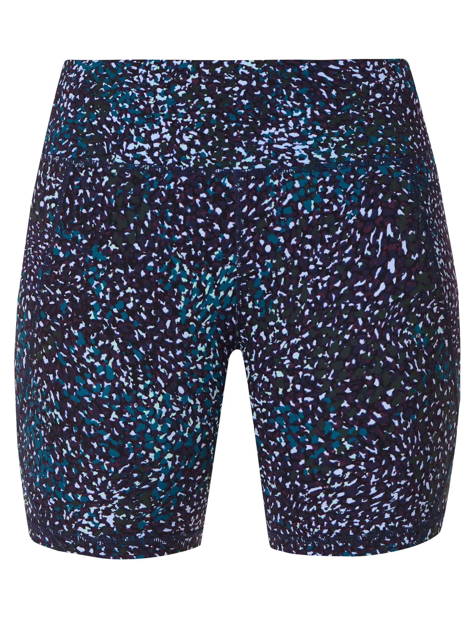 Power 6 Cycling Shorts - Blue Aurora Print | High-Performance Bike Shorts for Men & Women | Perfect for Road Cycling, Mountain Biking & Indoor Training