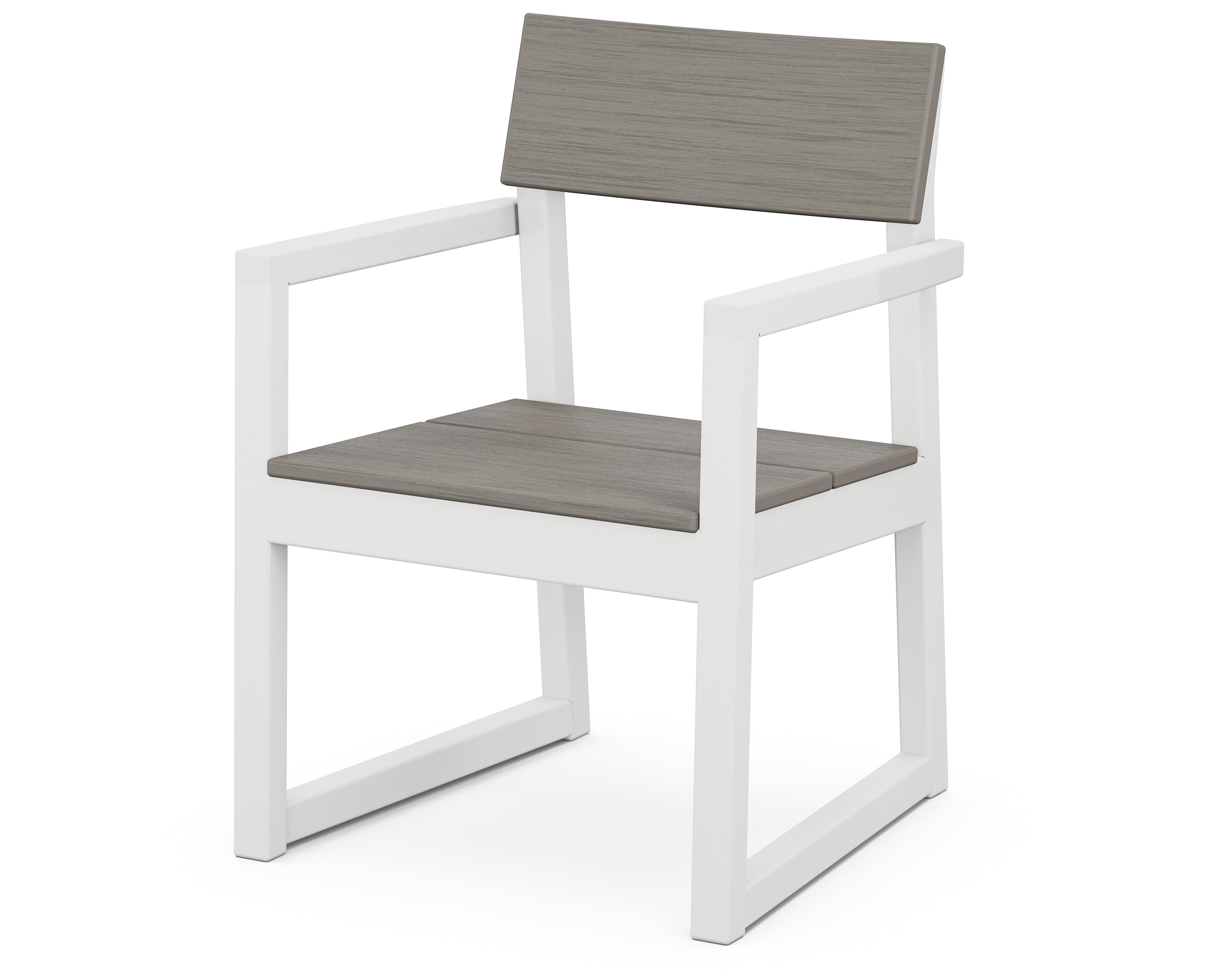 POLYWOOD EDGE Dining Arm Chair – Weather-Resistant Outdoor & Indoor Dining Chair for Patio, Deck, or Kitchen – Durable & Comfortable Seating Solution