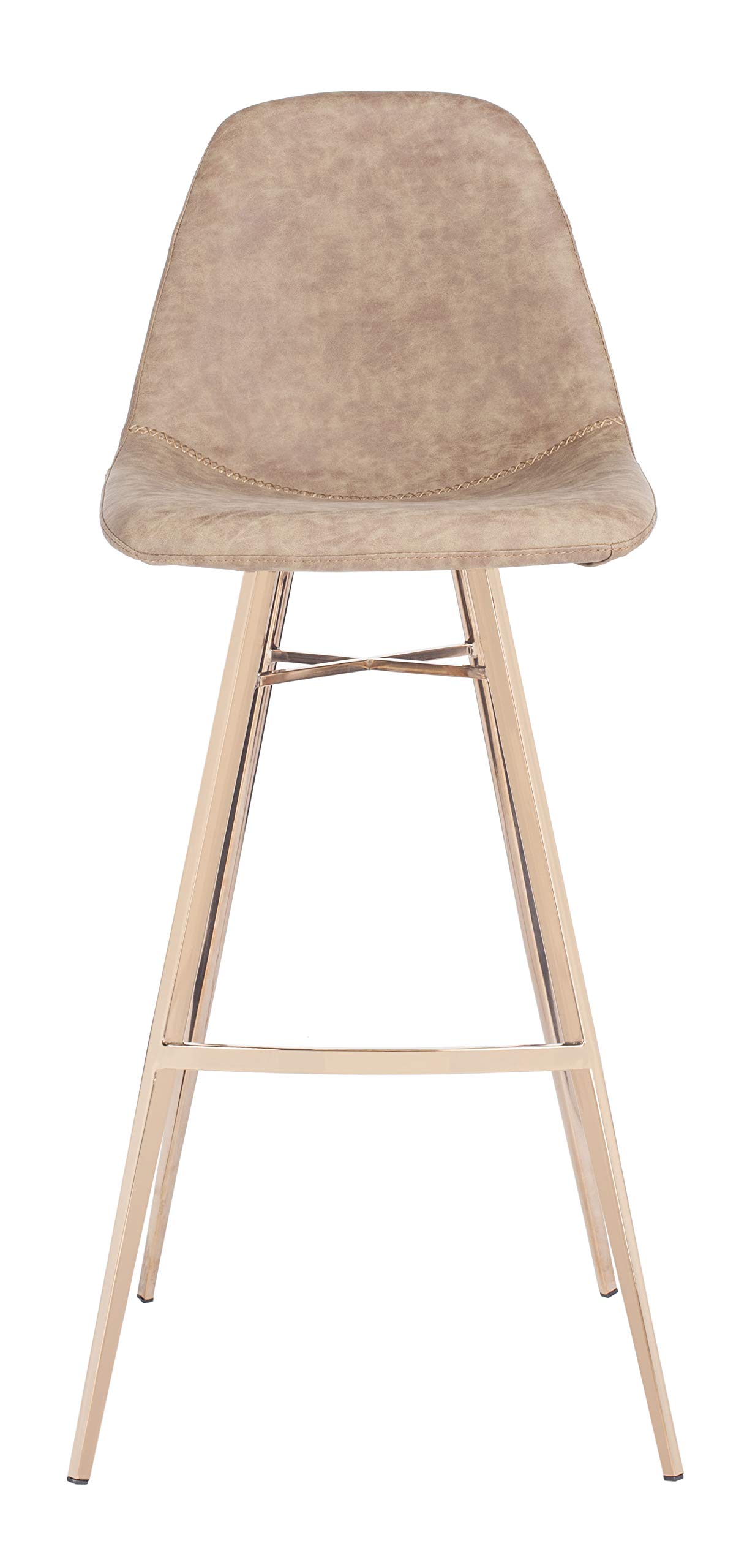 Safavieh Mathison Bar Stool - Brown Copper Finish Counter Height Stool for Kitchen Island, Breakfast Bar & Home Decor - 24