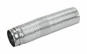 Amana 4396009RP Dryer Exhaust Vent Duct - Gray - Heavy Duty Flexible Aluminum for Clothes Dryer Venting - Perfect for Laundry Room, Basement & RV Use