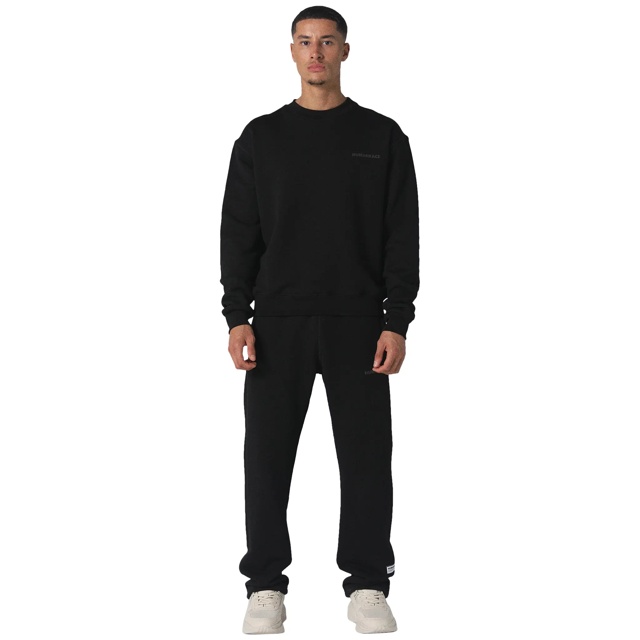 Human Race Mars Straight Leg Black Sweatpants for Men - Comfortable Casual Joggers with Elastic Waistband - Perfect for Gym, Running, Lounging and Streetwear Fashion