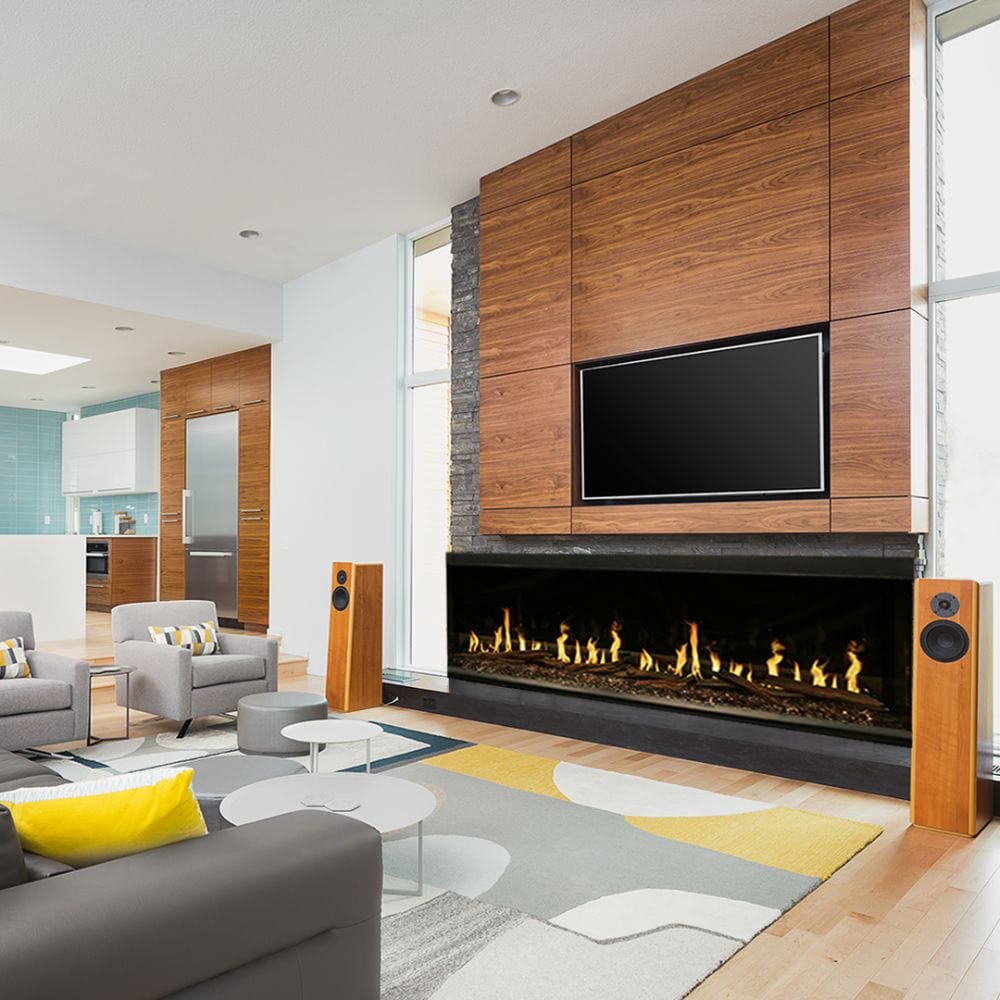 Modern Flames Orion Smart Electric Fireplace - Built-in/Wall Mounted with Realistic Flame Effect - Perfect for Living Rooms, Bedrooms & Home Theater Ambiance