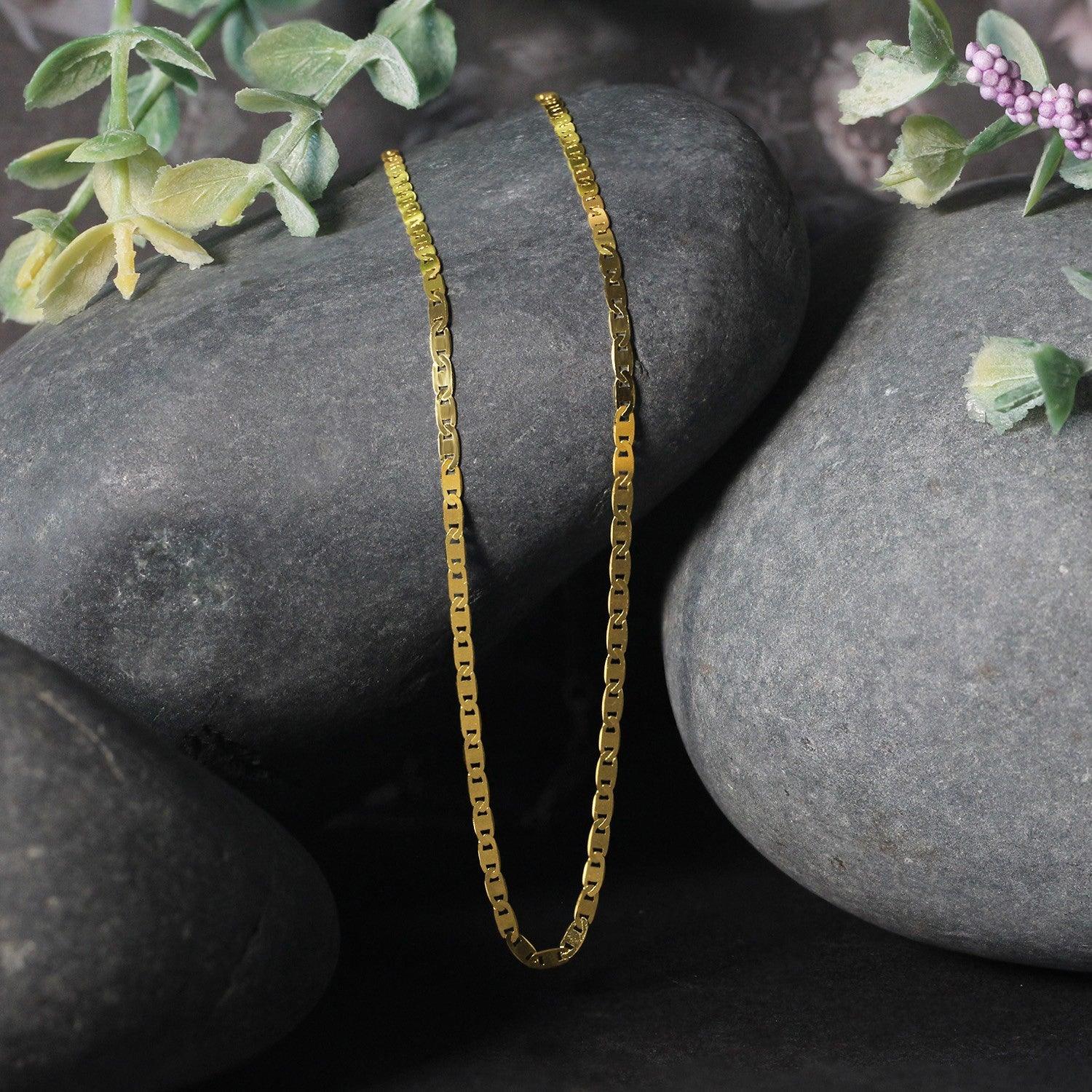 14K Yellow Gold Mariner Link Chain 1.7mm - Dainty & Elegant Jewelry for Women, Men | Perfect for Layering, Gifts & Everyday Wear