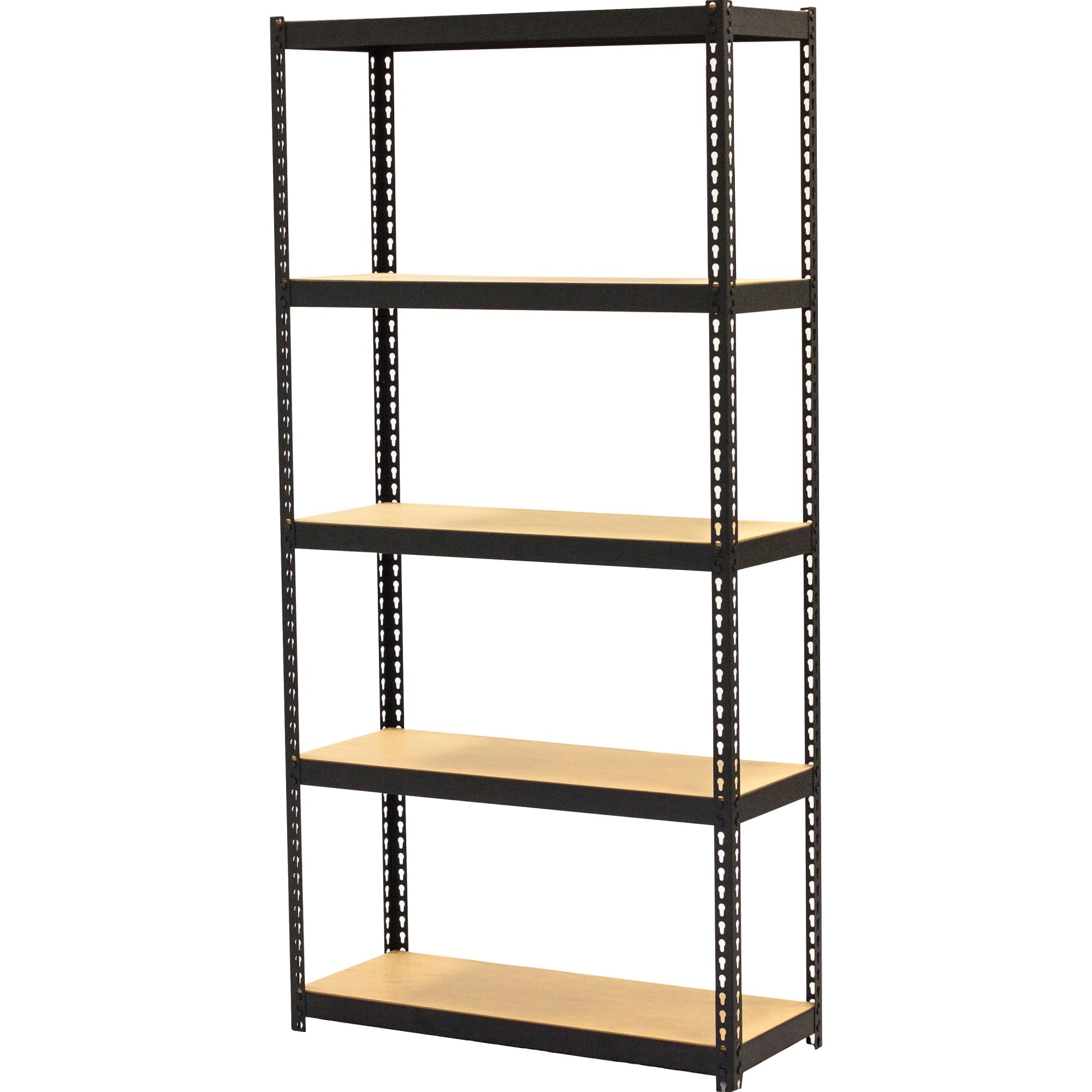 Lorell Narrow Steel Shelving Unit - Heavy Duty Metal Storage Rack for Home, Office, Garage & Warehouse Organization