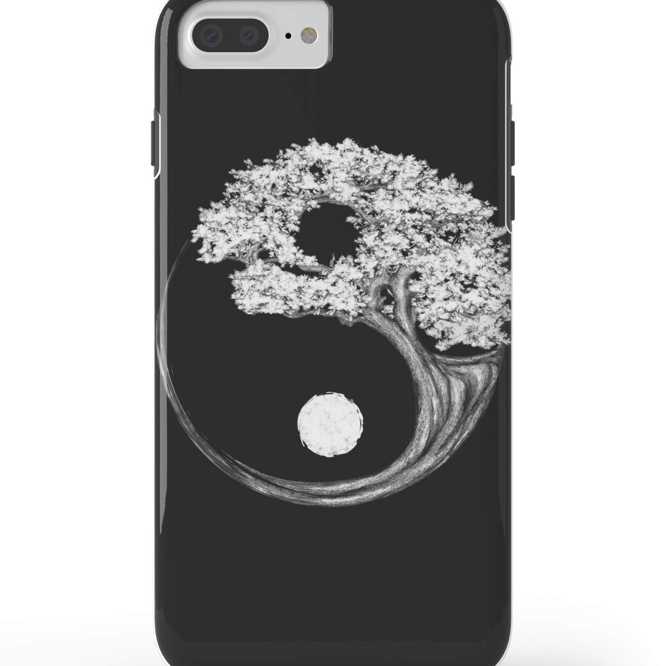 Yin Yang Tree Design Phone Case for Apple iPhone 8 Plus - Protective Cover with Artistic Pattern - Perfect for Daily Use, Travel & Gift Giving