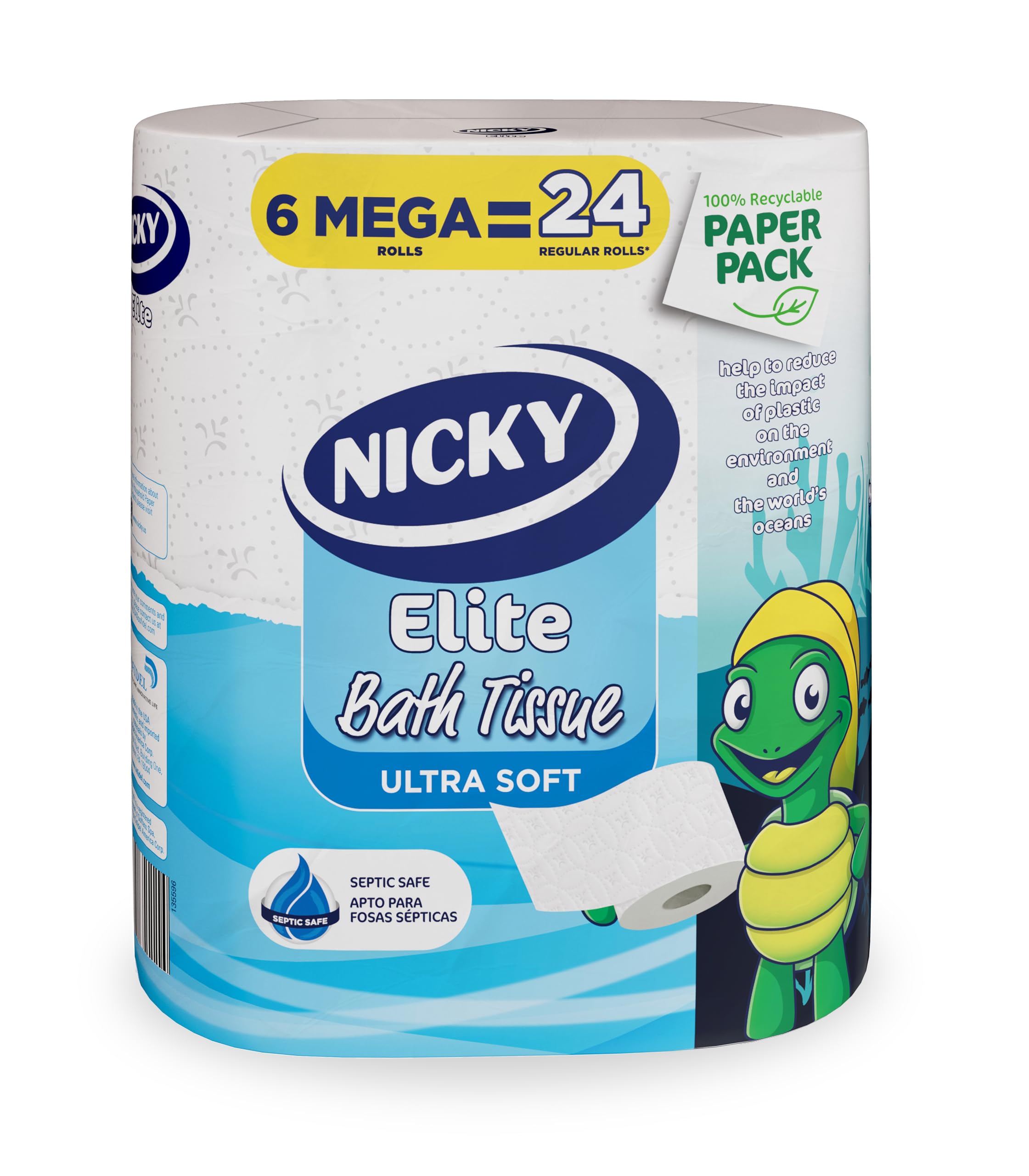 Premium 36 Mega Rolls Ultra Soft Toilet Paper - 144 Regular Rolls Equivalent, Eco-Friendly Recyclable Paper Packaging for Home, Office & Travel Use