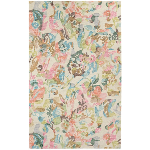 Dash & Albert Bloom Multi Hand Tufted Wool Rug - Soft & Durable Area Rug for Living Room, Bedroom, Dining Room - Perfect for Home Decor & Cozy Spaces