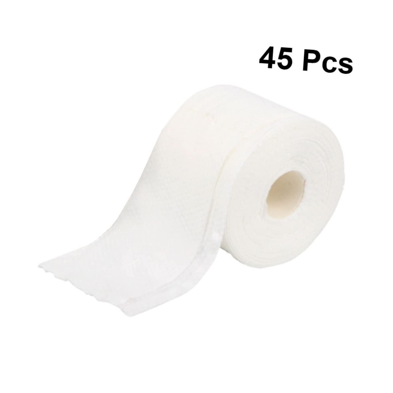 FRCOLOR 45Pcs Disposable Cotton Face Cleansing Towels - Thickened Soft White Makeup Remover Wipes for Gentle Skin Care, Daily Facial Cleansing & Travel Use | Hypoallergenic & Eco-Friendly