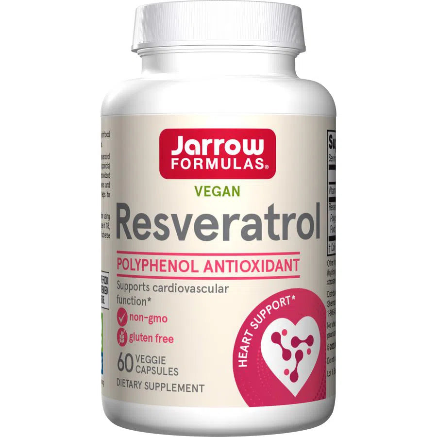 Jarrow Formulas Resveratrol 100mg Supplement - Antioxidant Support for Heart Health & Anti-Aging - Perfect for Daily Wellness Routine