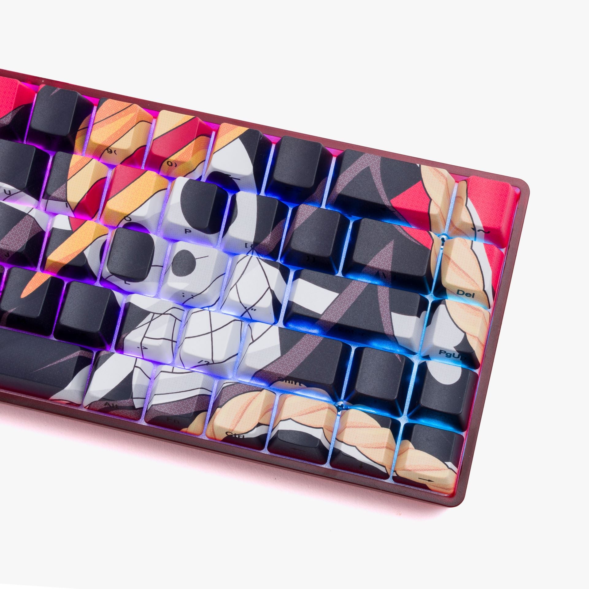 One Piece x HG 68 Keycaps Set - Luffy Anime Mechanical Keyboard Keycaps for Gaming & Typing - Perfect for Anime Fans & PC Enthusiasts
