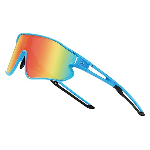 Light Blue Frame Black Temple Revo Orange Lens