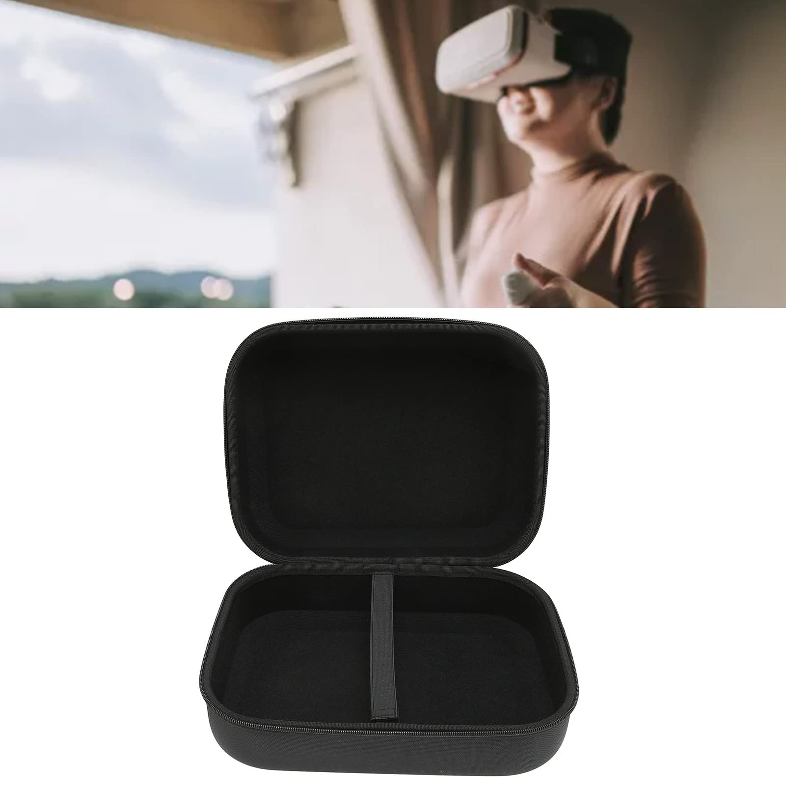 VR Headset Carrying Case - Durable Hard Shell Travel Storage Bag for Oculus Quest 2, Large Capacity Lightweight Protective Cover to Prevent Scratches - Perfect for Travel, Gaming Events & Safe Storage
