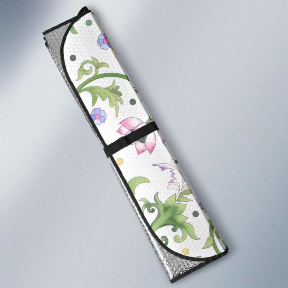 Pink Lotus Waterlily Leaves Car Sun Shade - UV Protection Window Shade for Cars, SUVs & Trucks - Perfect for Summer Driving & Parking