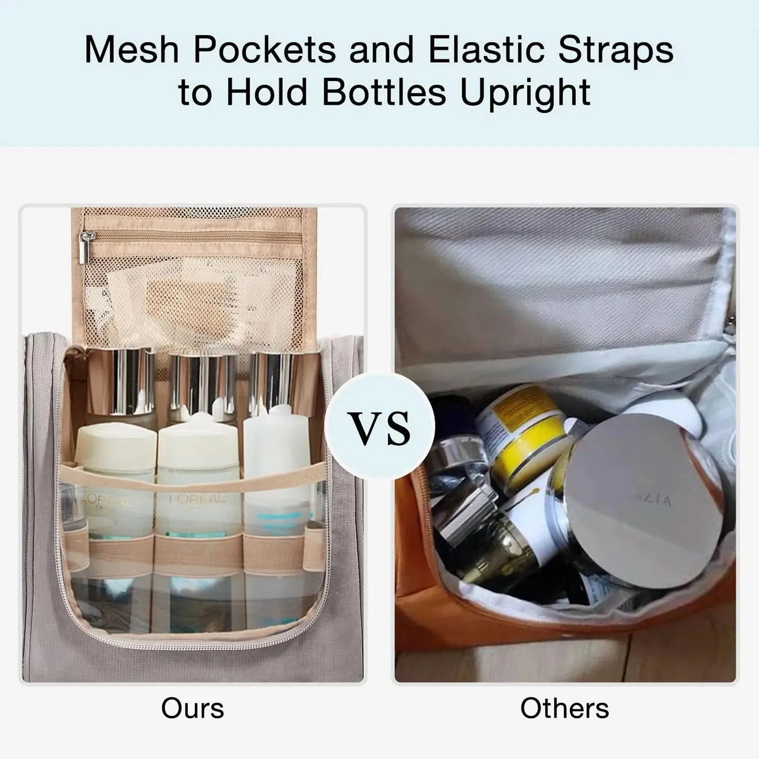 Premium Atlas Travel Hanging Toiletry Bag - Waterproof Cosmetic Organizer for Men & Women - Perfect for Camping, Gym, Business Trips & Air Travel