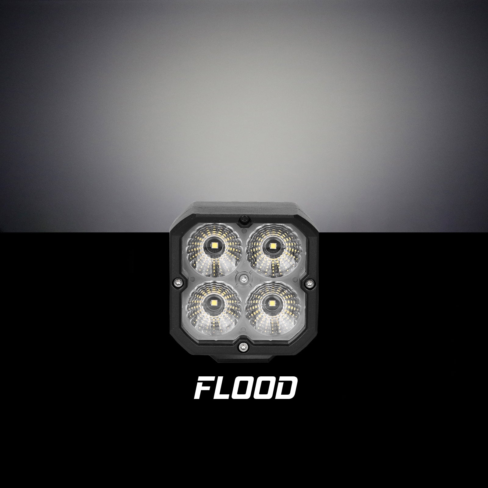 20W RGB LED Pod Lights with Flood Beam - Waterproof Off-Road Lighting for Trucks, ATVs, Boats - Perfect for Night Driving, Camping & Outdoor Adventures