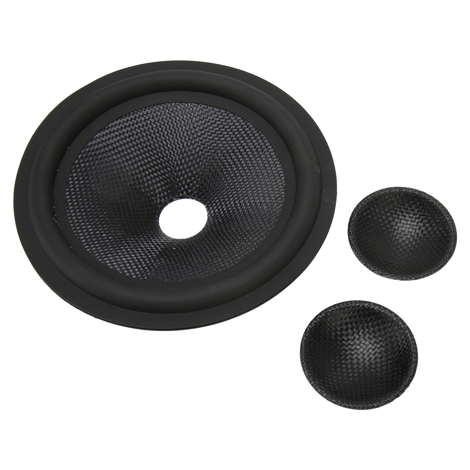 6 Inch Paper Speaker Cone with 1 Inch Inner Diameter - Subwoofer Cone Drum Paper with Rubber Surround & 2 Paper Caps for DIY Speaker Repair and Audio Projects | Perfect for Home Theater, Car Audio, and Professional Sound Systems