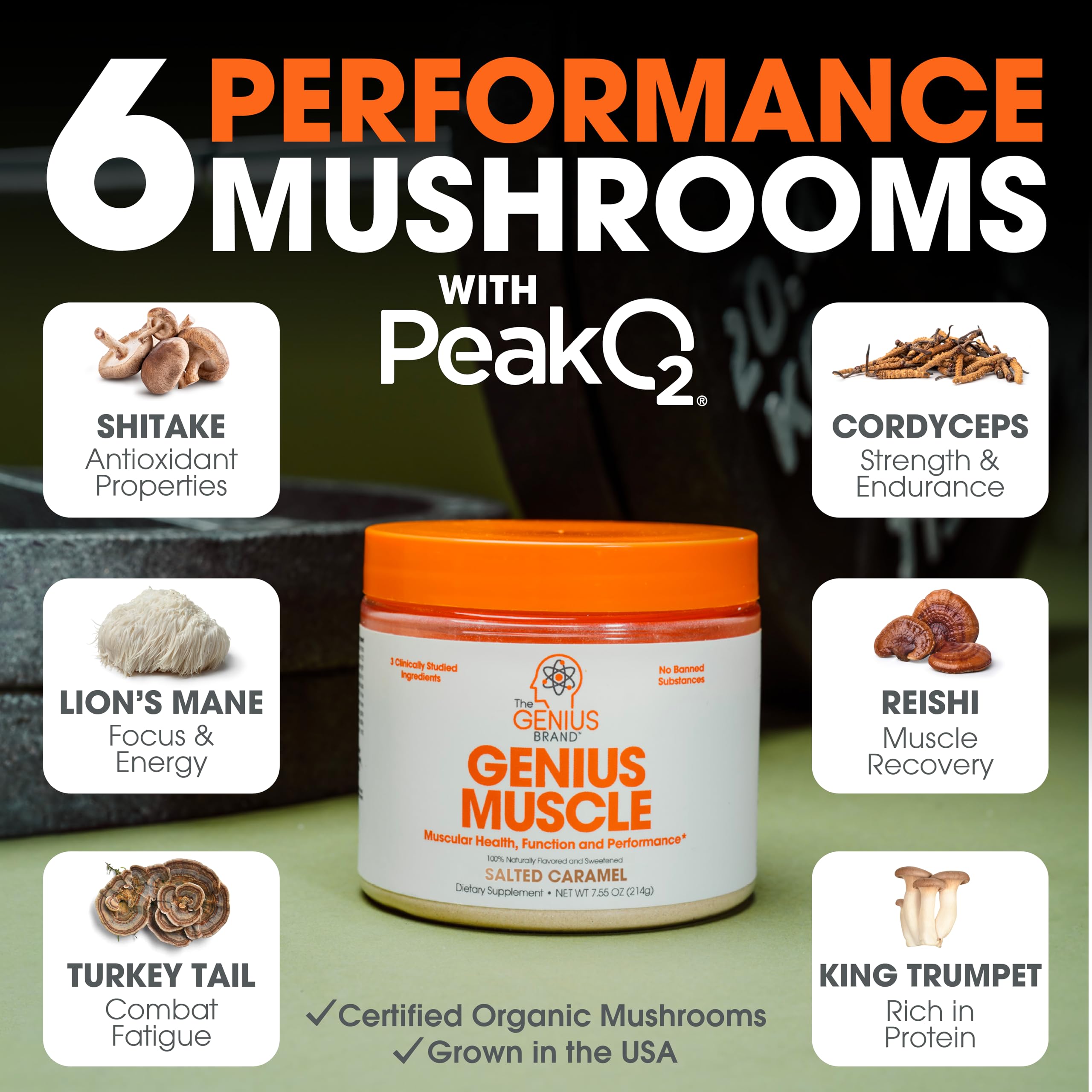 Genius Muscle Builder & Mass Gainer Supplement - Salted Caramel Flavor | 100% Natural Ingredients | Anabolic Activator for Men & Women | Weight Gainer for Bodybuilding & Fitness | Post-Workout Recovery & Muscle Growth