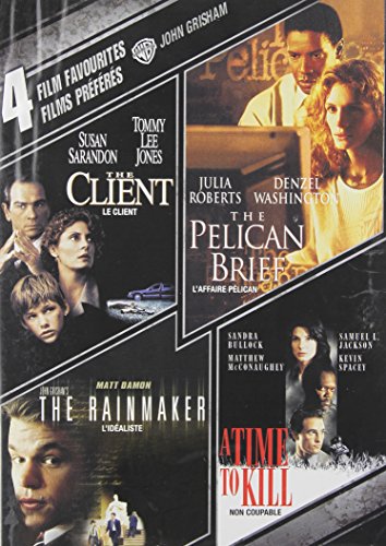 4 Film Favorites John Grisham Collection - Bilingual DVD Set (English/Spanish) - Perfect for Movie Nights & Language Learning